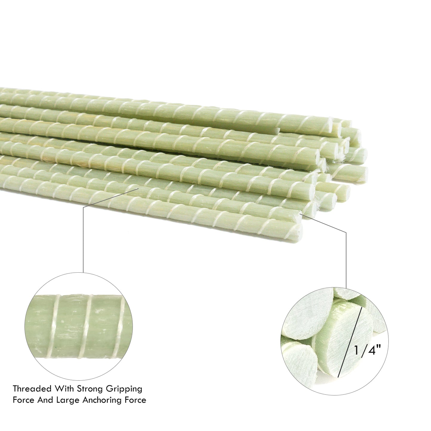 1/4 in. x 3-8 ft. #2 Nature Surface FRP Rebar