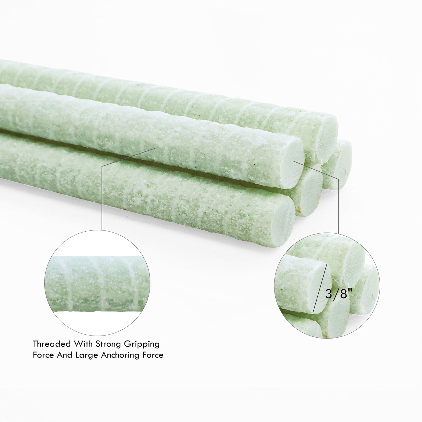 3/8 in. x 3-8 ft. #3 White Blasting Nature Surface FRP Rebar