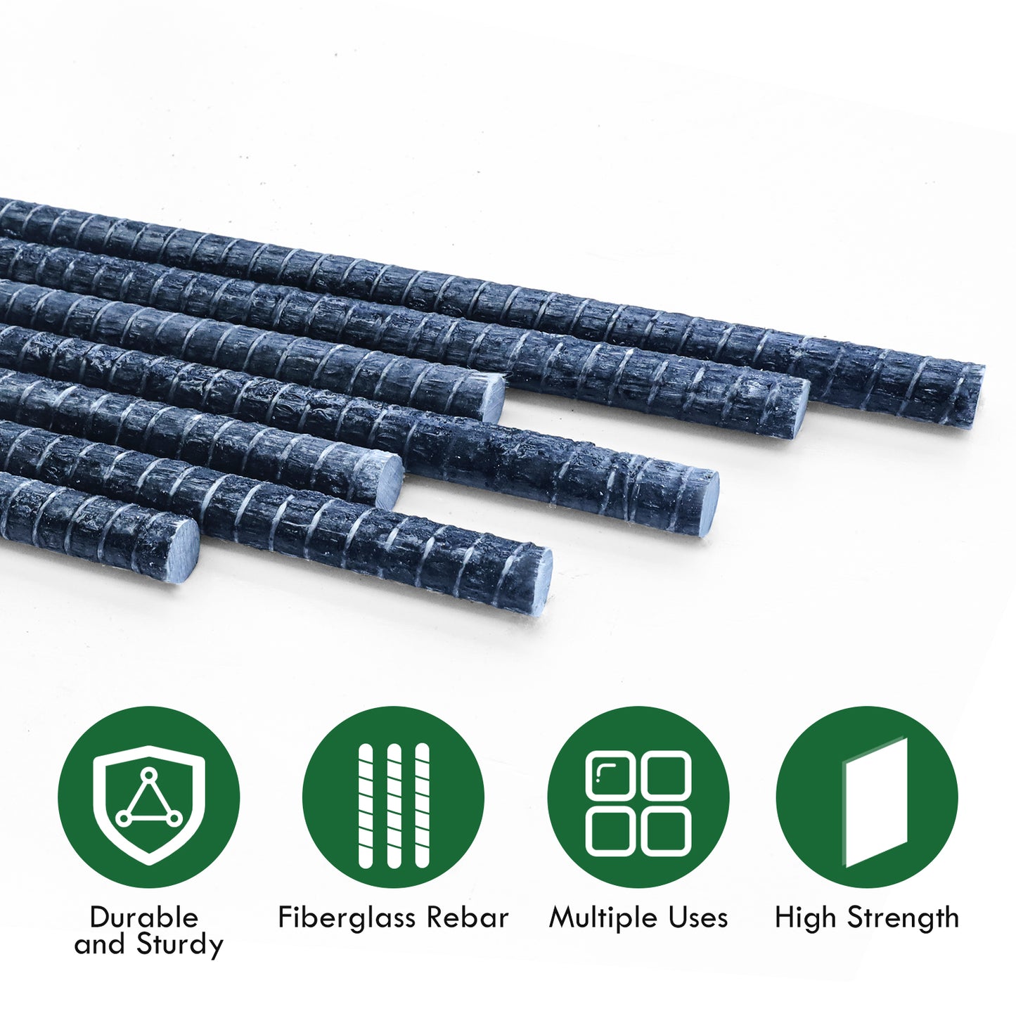 3/8 in. x 3-8 ft. #3 Black Nature Surface FRP Rebar